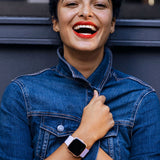 Fitbit Versa - Periwinkle/Rose Gold Aluminum Smart Watch