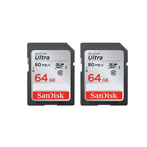 Карта SanDisk Ultra SDXC UHS-I - 2 упаковки по 64 ГБ
